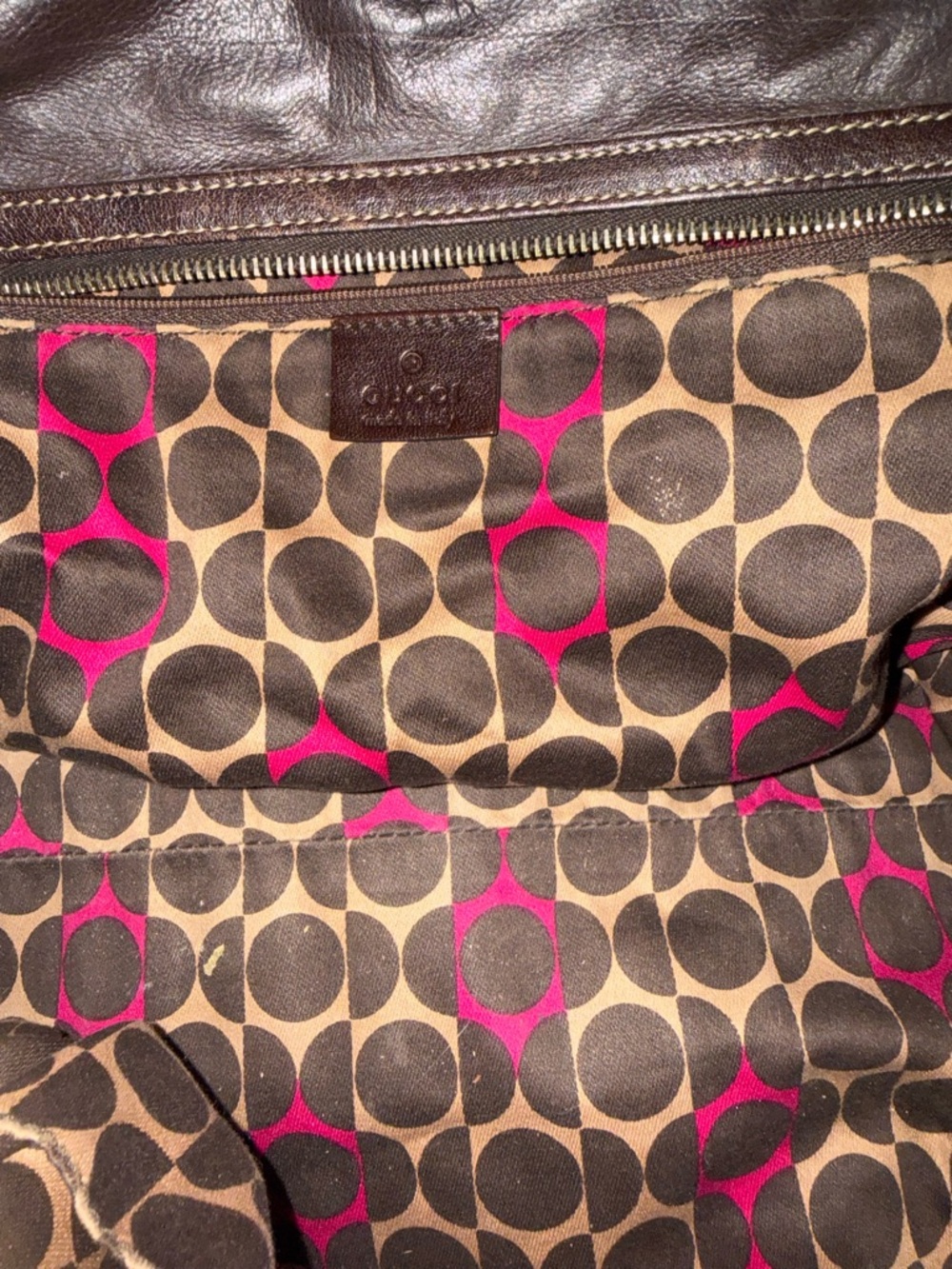 Gucci Dark Brown Leather Satchel with Gold Hardware - Picture 5 of 6